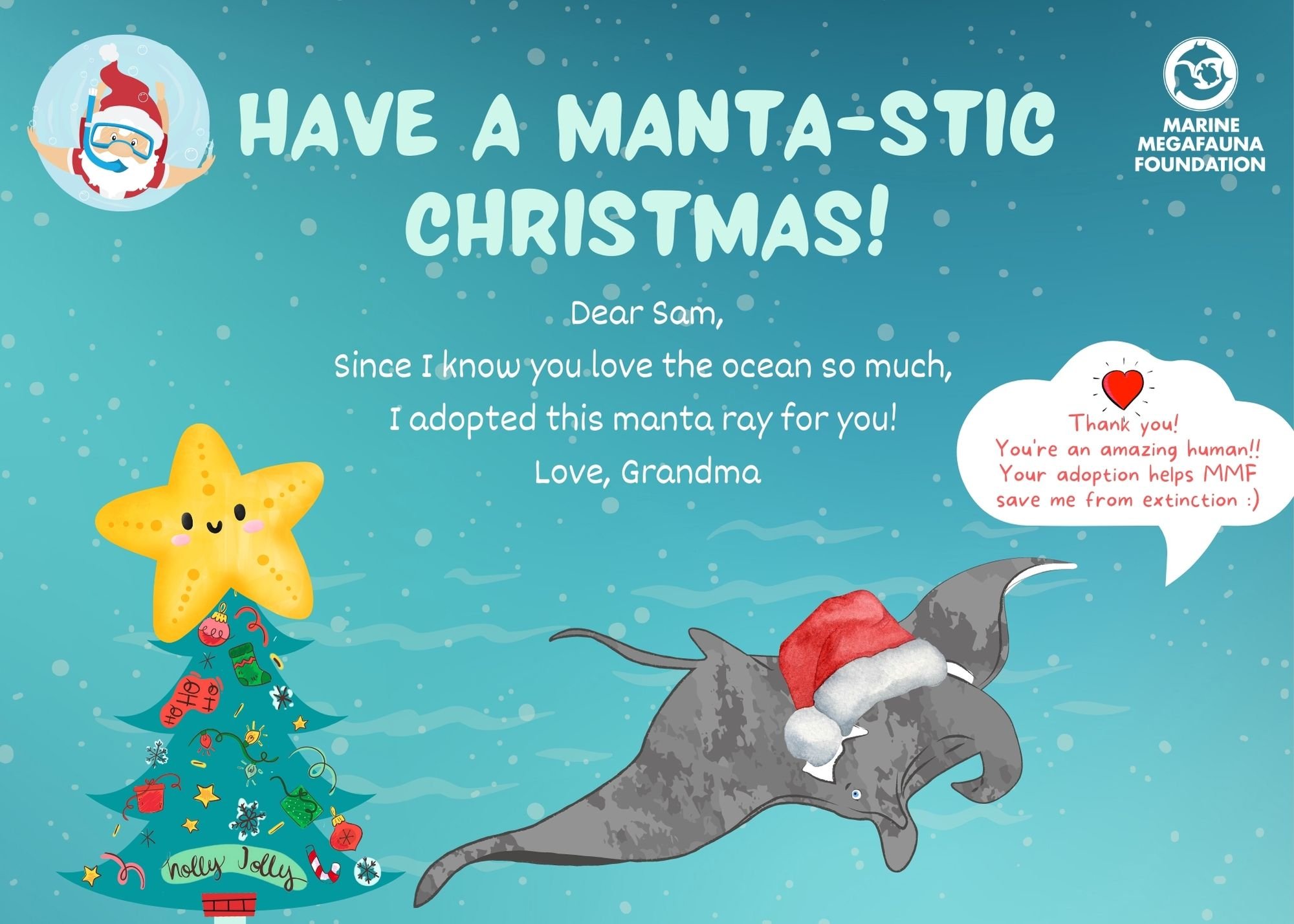 Adopt a manta ray: holiday gift adoption