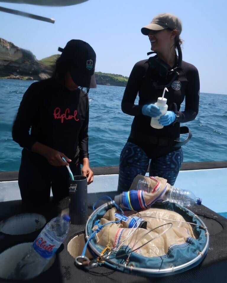 Processing the samples on the boat (it was harder than it looks!)
